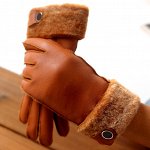 теплые перчатки из натуральной овчины