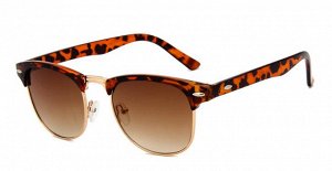 Солнцезащитные очки леопардовые с капелькой на оправе