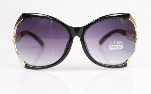 Солнцезащитные очки черные с камнями на дужках