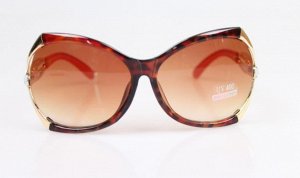 Солнцезащитные очки леопардовые с камнями на дужках