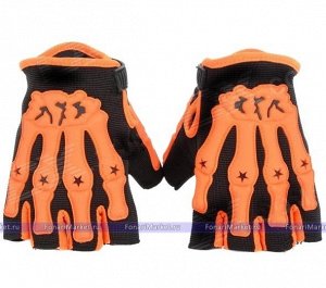 Велосипедные перчатки Pro-Biker «Оранжевые кости»