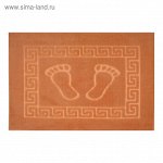 Коврик для ног прорезиненный, 50х70 см беж нано-микрофибра п/э100%