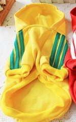 Толстовка для собак с капюшоном цвет ЖЕЛТЫЙ