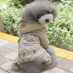 Комбинезон утепленный с капюшоном для собак цвет ХАКИ