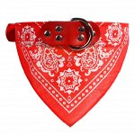 Ошейник для собак в виде платка цвет КРАСНЫЙ