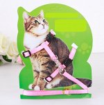 Шлейка для котов цвет РОЗОВЫЙ