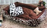 Лежак для животных + коврик + игрушка + одеяло УЗОРЫ В АССОРТИМЕНТЕ