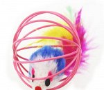 Игрушка для кошек вид МЯЧ С МЫШКОЙ