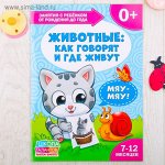 Книга Школа Талантов &quot;Животные: как говорят и где живут&quot;, первый год обучения, 12 стр.