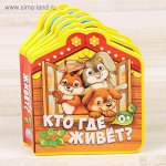 Книга EVA &quot;Кто где живет&quot;11 см х 10 см 10 страниц