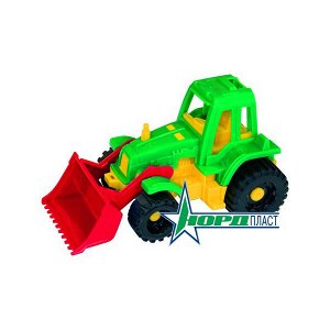 НордПласт Трактор Ижора с грейдером Размер игрушки: 11 х 20.5 х 11 см.