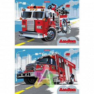 Альбом для рисования А4 40л Пожарные машины, клеевое скрепление арт.: 43367EKR