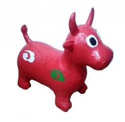 Проф-пресс Надувная игрушка прыгун КОРОВА красная арт.И-9700