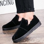 Замшевые мокасины утепленные