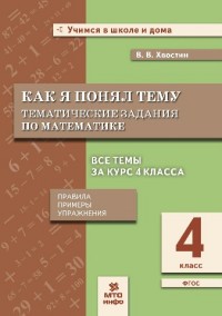 Математика 4 кл. Как я понял тему. ФГОС (МТО инфо)