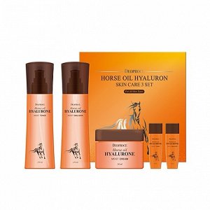 Набор с жиром лошади DEOPROCE HORSE OIL HYALURONE SKIN CARE 3SET