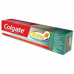 Колгейт паста зубная Тотал 12 Профессиональная чистка 75мл (CN03105A)