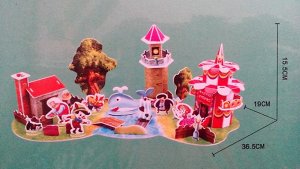 Картонная сборная модель "Коллаж к сказке "Приключение Пиноккио"