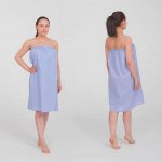 Полотенце для бани Collorista жен. парео,80х150 см,цв. Сиреневый 100% хл, ваф. полотно