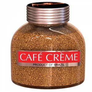 кофе Высококачественный растворимый кофе CAFЕ CRЕME приготовлен из отборных,зерен бразильской арабики, выросших на высокогорных плантациях Эспириту-,Санту. Тщательная сортировка и равномерная обжарка 