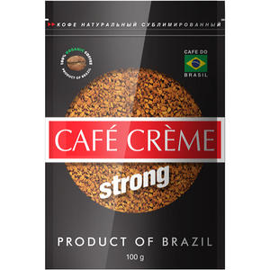 кофе Растворимый. Бодрящий и зажигательный бразильский кофе Cafe Creme Strong даст Вам нескончаемый источник сил на весь день.