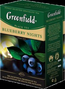Чай Чай Greenfield® Bluberry Nights — Прохладная нежность спелой черники дарит новое рождение насыщенному вкусу классического черного чая в композиции Greenfield Bluberry Nights. Лёгкая кислинка гибис