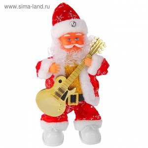 Дед Мороз, с бас-гитарой, русская мелодия
