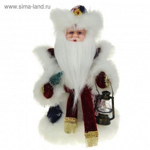 Дед Мороз "Шик", в синей шубе, с фонарём, русская мелодия