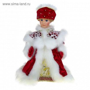 Снегурочка "Шик", в красной шубке с мехом, русская мелодия