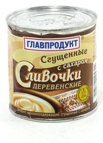 Сливочки деревенские сгущеные Главпродукт 380 г ж/б