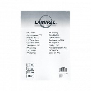 Обложка для переплета A4 LAMIREL Transparent 150мкм прозрачный пластик.