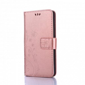 Розовое золото. Чехол книжка на телефон iphone