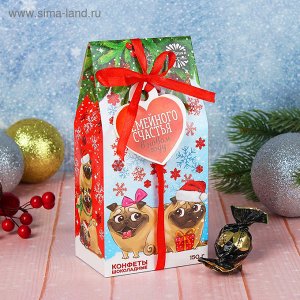Подарочные шоколадные конфеты 150 гр "Семейного счастья в Новом году" СГ   2716902