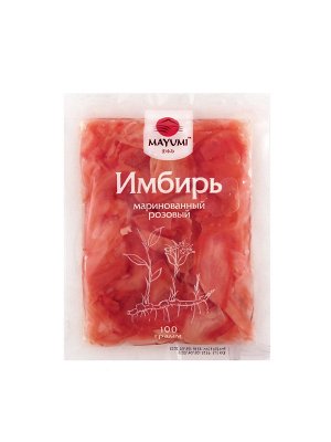 Имбирь маринованный розовый MAYUMI п/э пакет,140 г,(100 г без маринада)