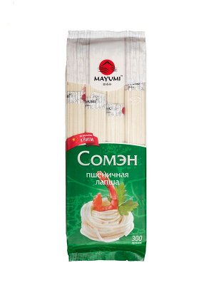 Лапша пшеничная "Сомэн" MAYUMI,п/э пакет, 300 г.