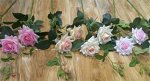 Роза шиповник (2 открытый + 3 закрытых бутона)