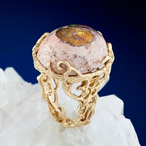 Кольцо опал благородный огненный Мексика (золото 585 пр.) размер 18,5