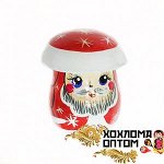 Солонка с росписью &quot;Гриб Дед Мороз&quot; новогоднЯЯ