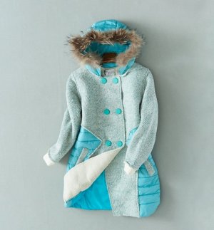 пальто Осень/зима, пальто с капюшоном. Размер L: длина 82 см, ОГ 102 см, плечи 37 см, рукава 55 см