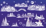Набор двухсторонних наклеек «Ледяная сказка»