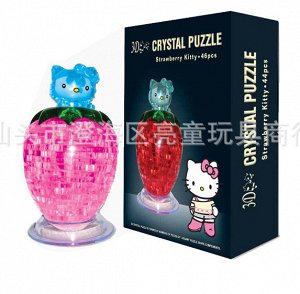 3D Crystal Pazzle Клубничная Китти