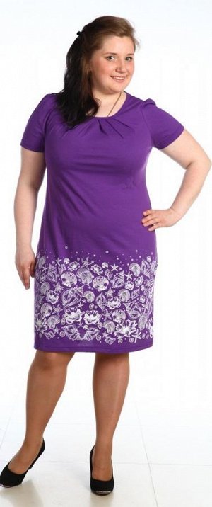 платье Кулирка - 100% хлопок. фиолет, красный, бирюза, чернило.