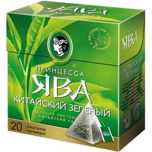 Зеленый чай в пирамидках Принцесса Ява Китайский Зеленый, 20 шт