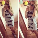 Платье короткое с надписью цвет: СЕРЫЙ
