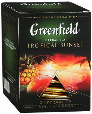 Чай Гринфилд пирам. Tropikal Sunset   1,8г 1/20/8, шт