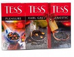 Чай Тесс промо набор Pleasure25+Majestic25+Earl Grey25 чай пак.черн 127,5г 1/8