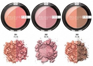 Румяна компактные 2-х цветные "PRO Blush" RELOUIS 5гр., шт