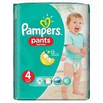 PAMPERS Подгузники-трусики Pants для мальчиков и девочек Maxi (9-14 кг) Микро Упаковка 16