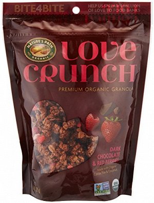 Love Crunch® Dark Chocolate & Red Berries Органический кранч с темным шок. и красными ягодами 325 гр