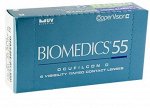 1-мес контактные линзы  Biomedics 55 UV -0.75 BC 8.6 (6 линз)